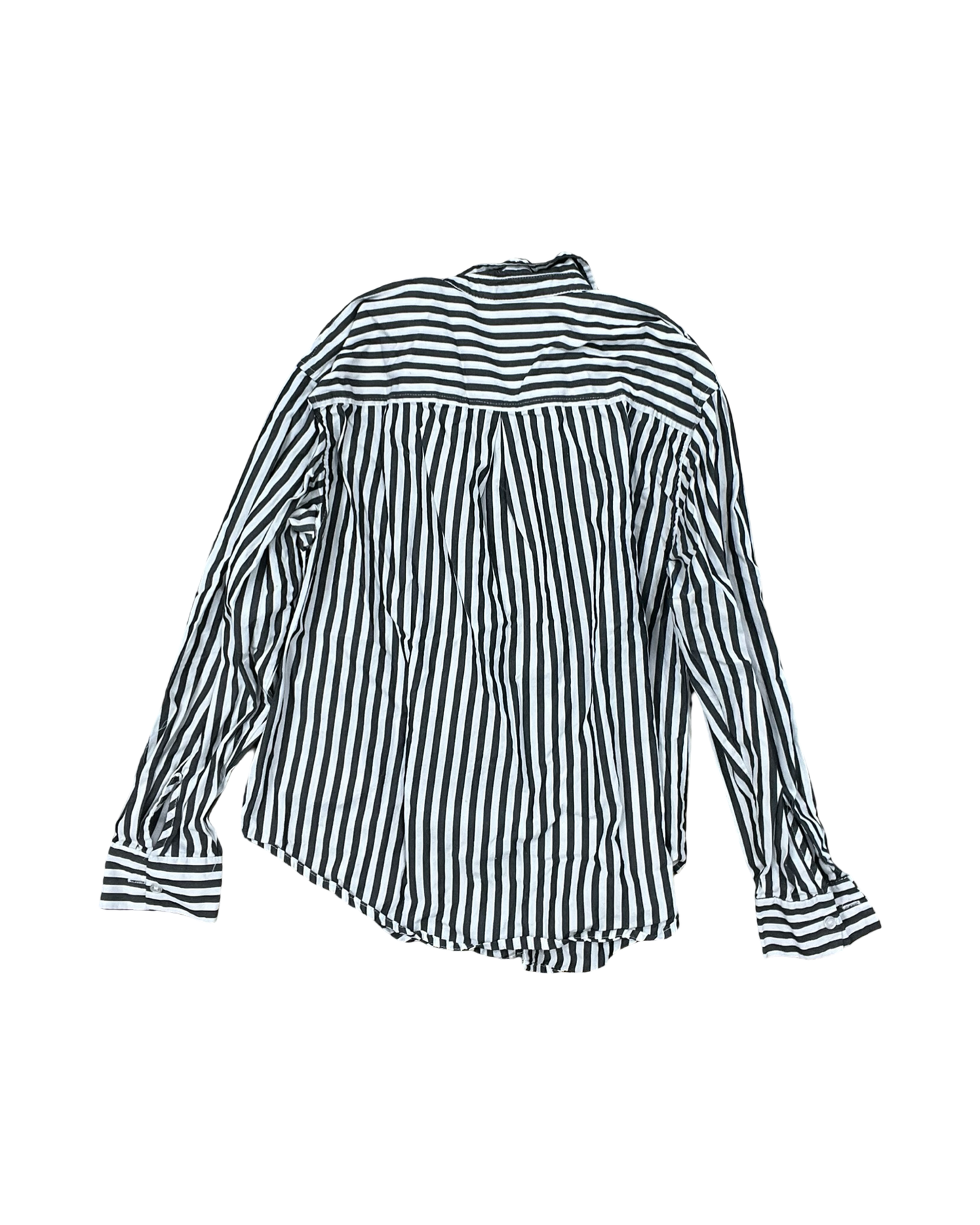 Blouse Ls By Maurices In Grey & White, Size:M