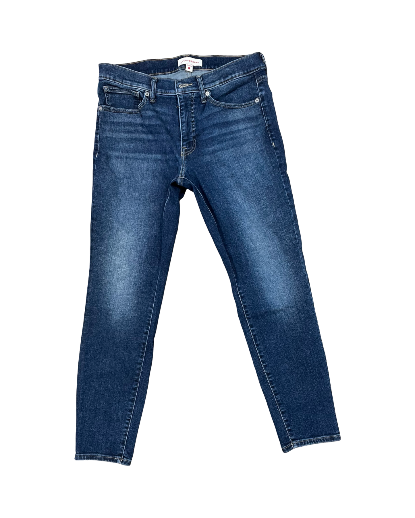 Jeans Skinny By Lucky Brand In Blue Denim, Size:10