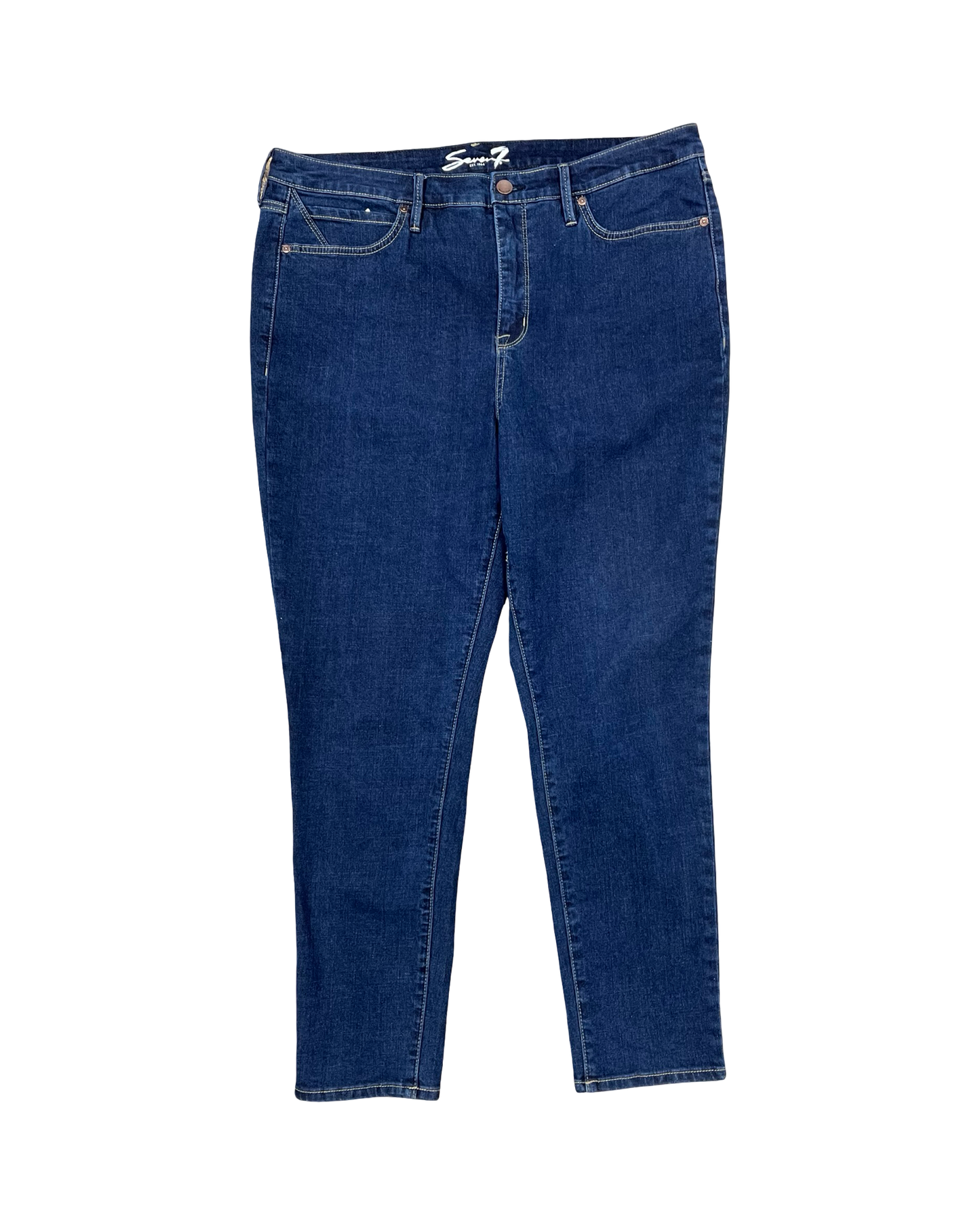 Jeans Skinny By Seven 7 In Blue Denim, Size:16