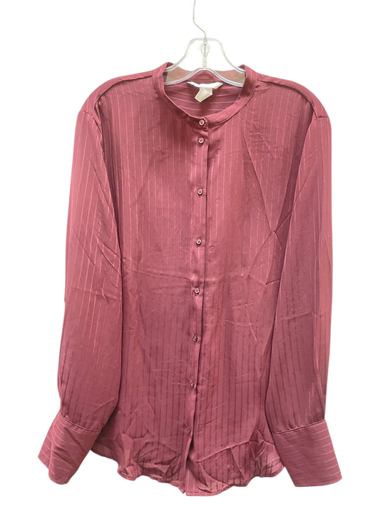 Blouse Ls By H&M In Purple, Size:L