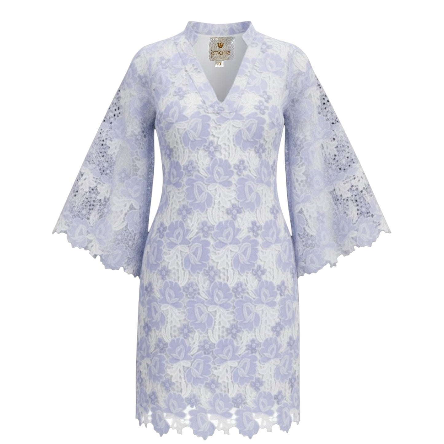 The Grace Mini Dress By J. Marie In Blue & White, Size: XS