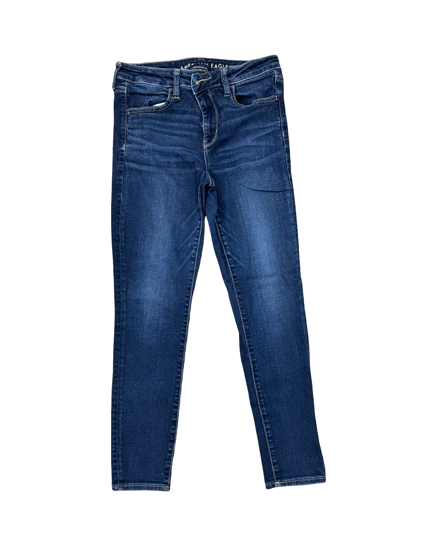 Jeans Skinny By American Eagle In Blue Denim, Size:10