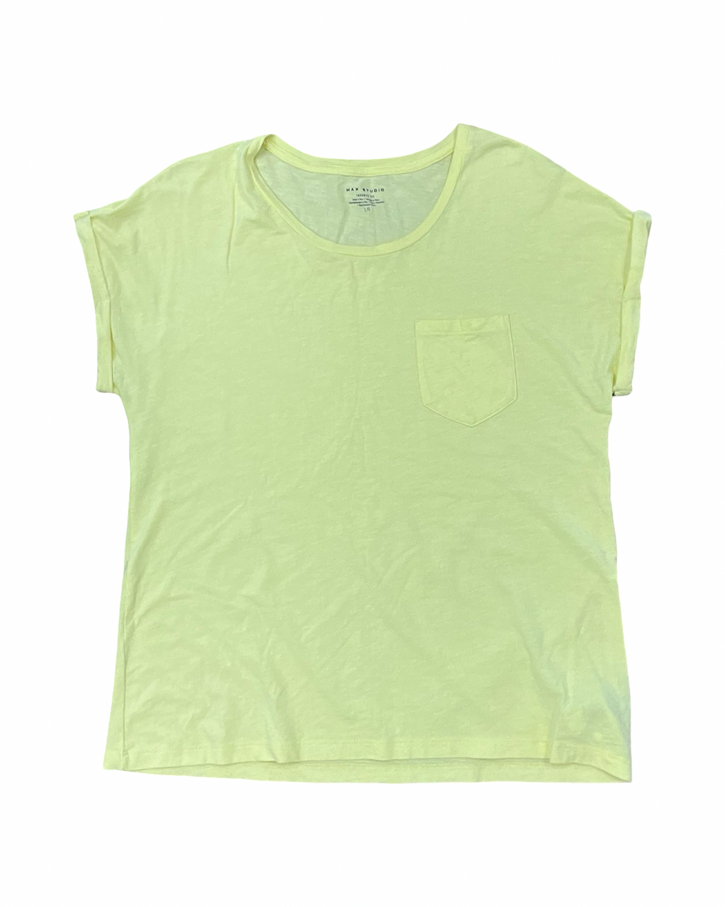 Top Ss Basic By Max Studio In Yellow, Size:L