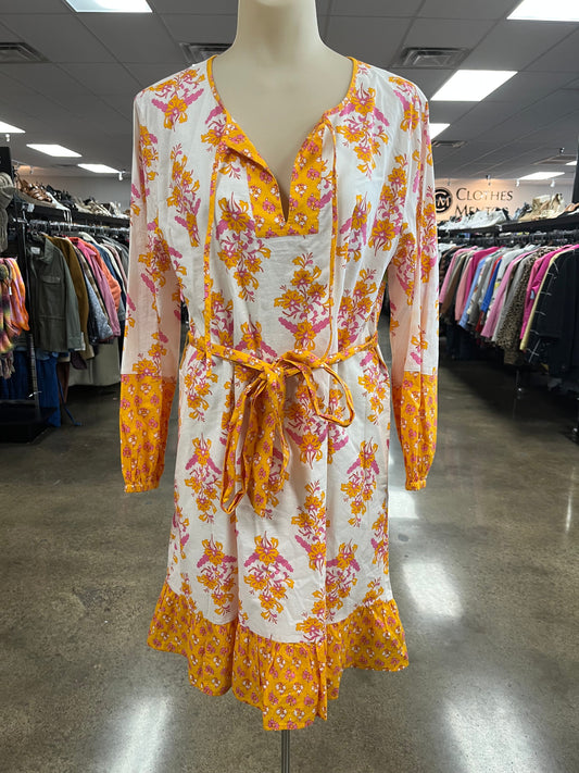 Dress Casual Short By J. Crew In Orange & Pink, Size:S