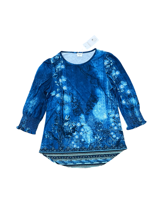 Top 3/4 Sleeve By Clothes Mentor In Blue, Size:S