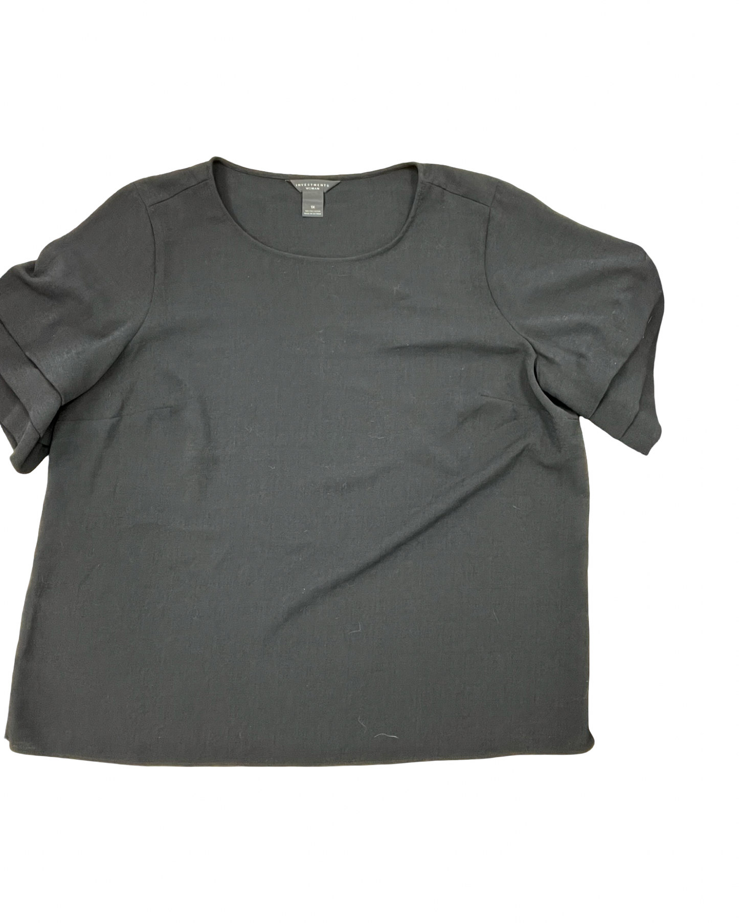 Top Ss By Investments In Black, Size:1X