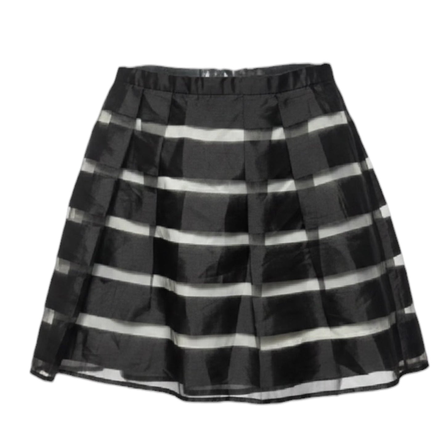 Striped Satin Skirt Designer By Xscape In Striped Pattern, Size: 8