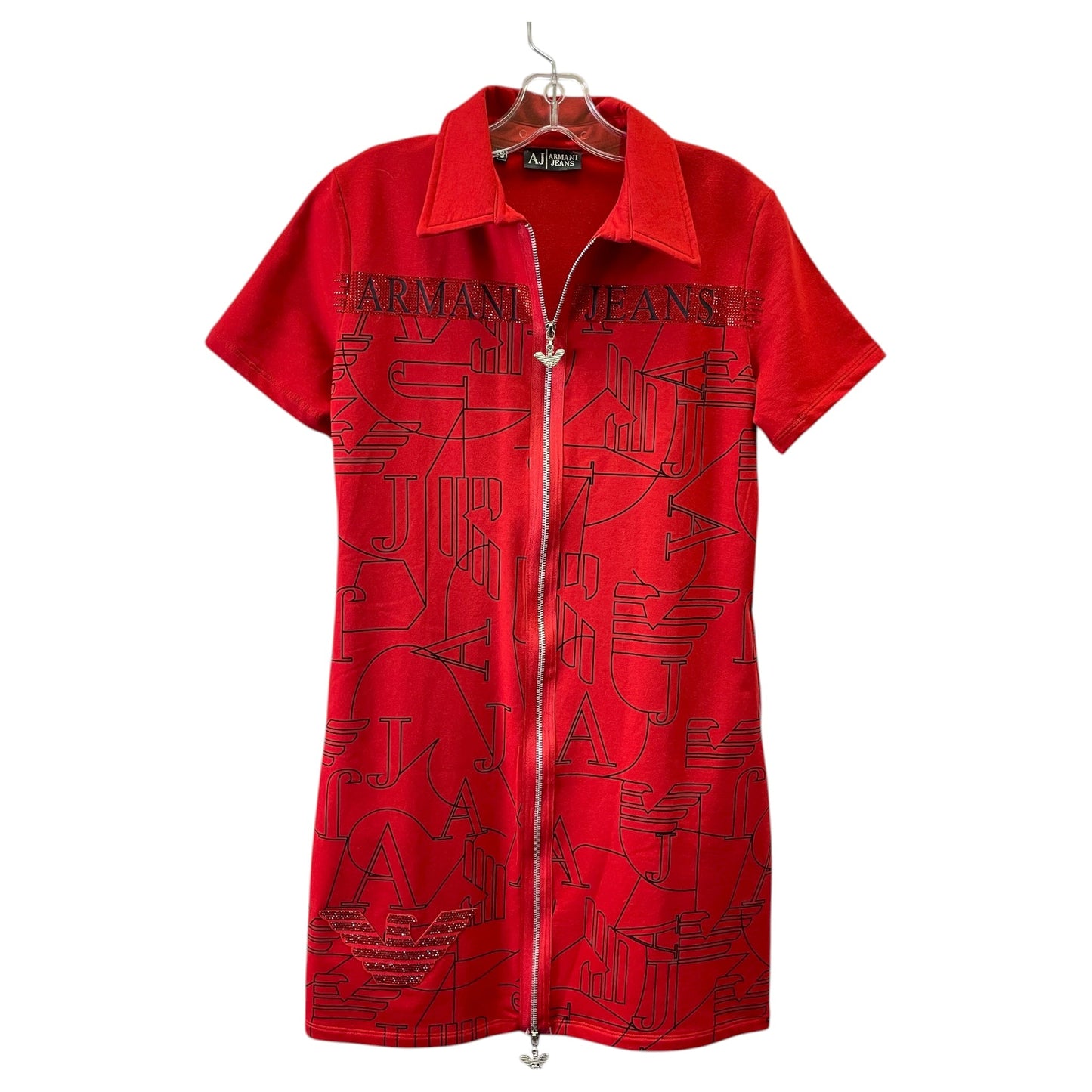 Dress Luxury Designer By Armani In Red, Size:S