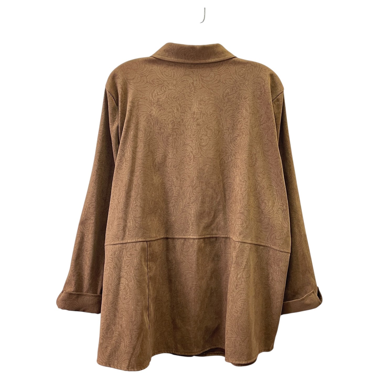 Blazer By Notations In Brown, Size:1X