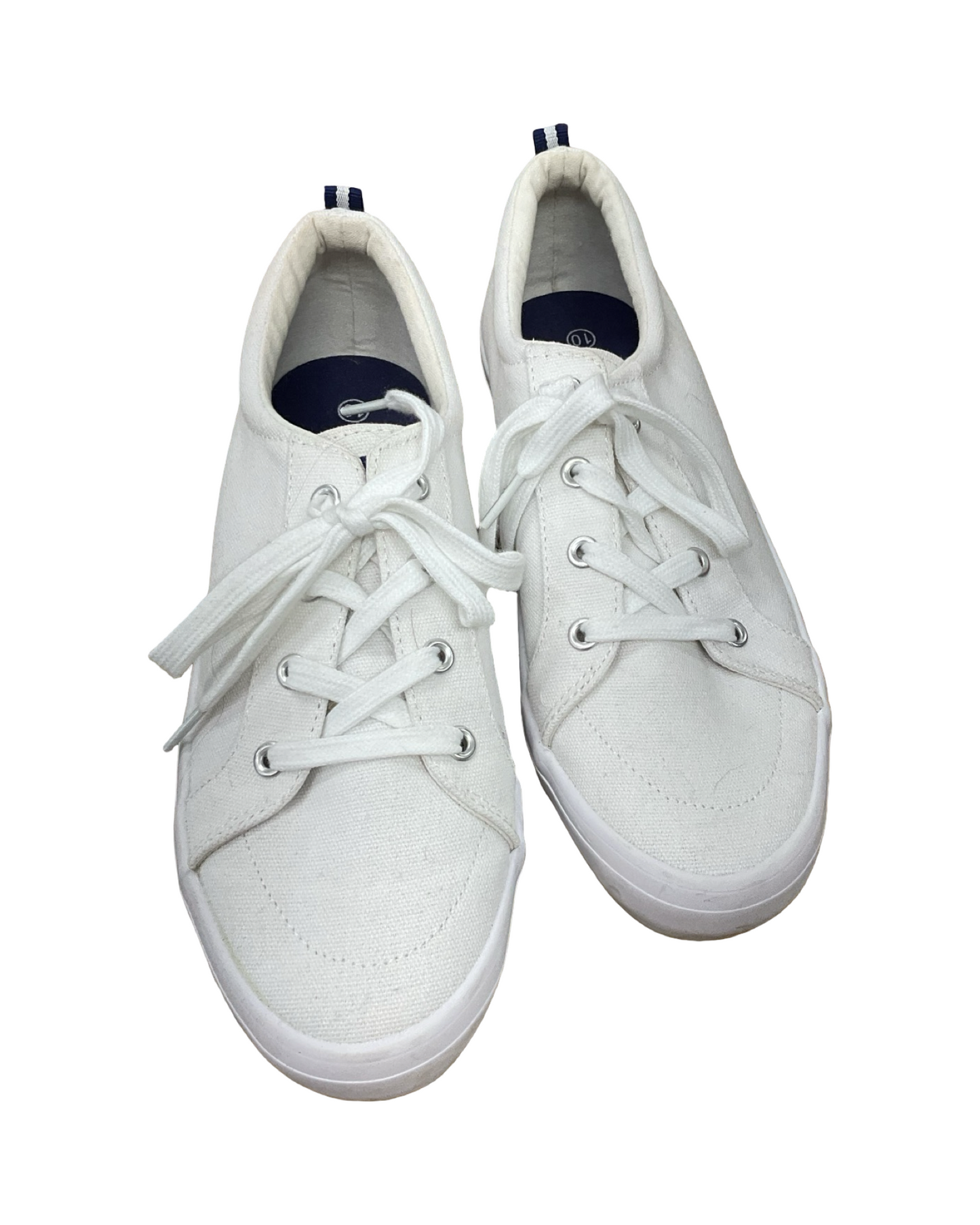 Shoes Sneakers By Clothes Mentor In White, Size:10