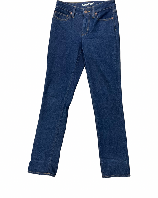 Jeans Skinny By Lands End In Blue Denim, Size:2