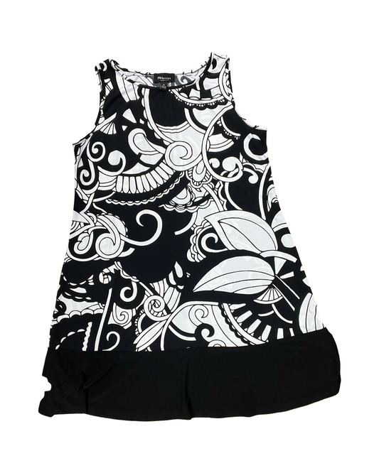 Dress Casual Midi By Clothes Mentor In Black & White, Size:Xl