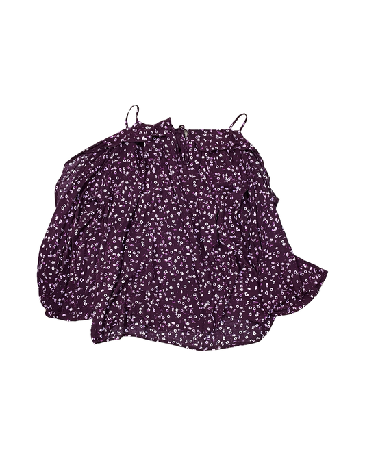 Top 3/4 Sleeve By Cato In Purple, Size:Xl