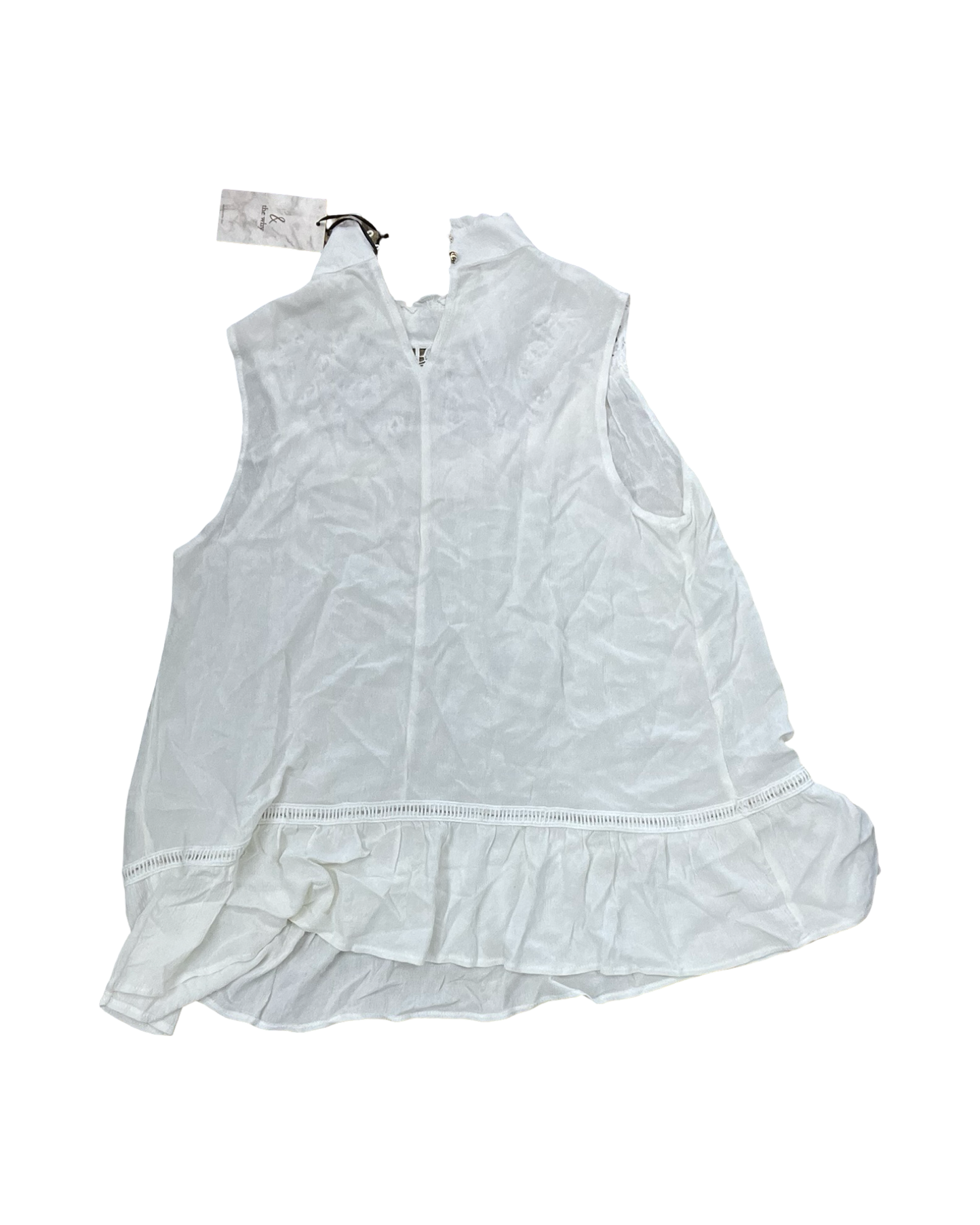 Top Sleeveless By Andthewhy In Cream, Size:L