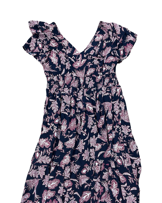Dress Casual Midi By Maurices In Blue & Pink, Size:Xl