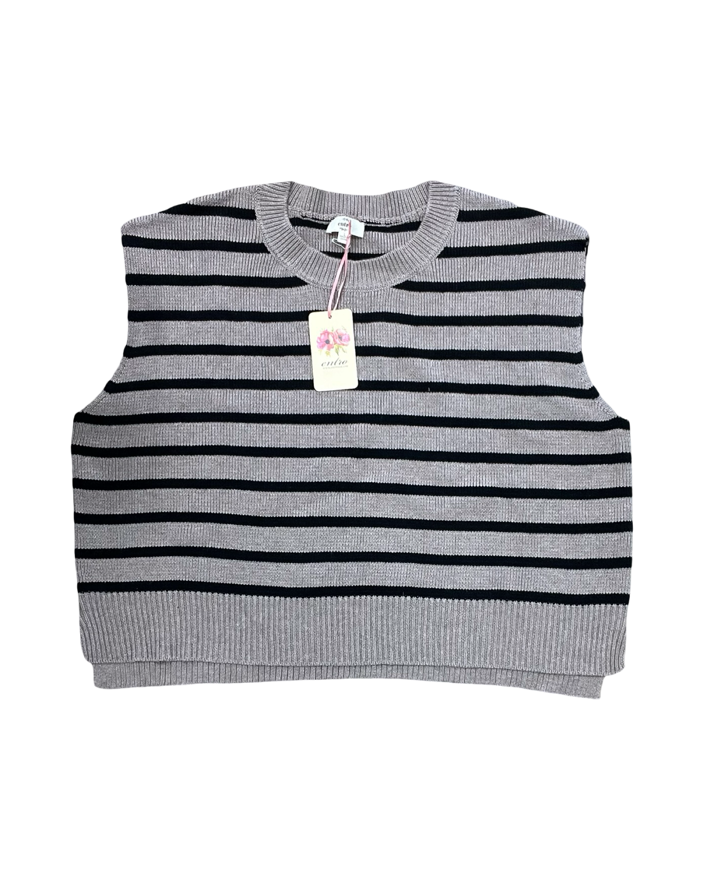 Top Ss By Entro In Black & Tan, Size:L