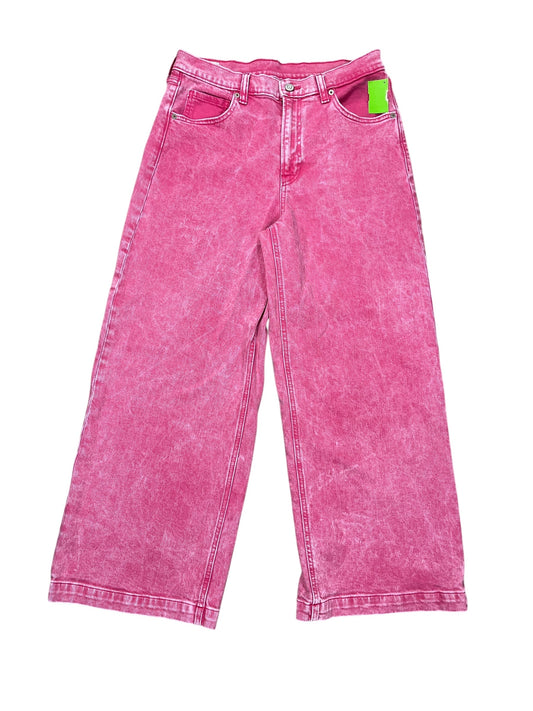 Jeans Wide Leg By Gap In Pink Denim, Size:10