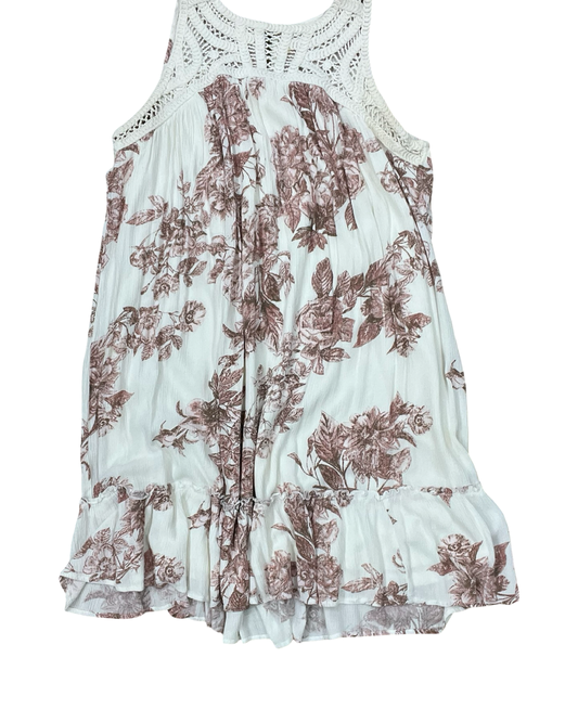Dress Casual Midi By Maurices In Pink & White, Size:Xl