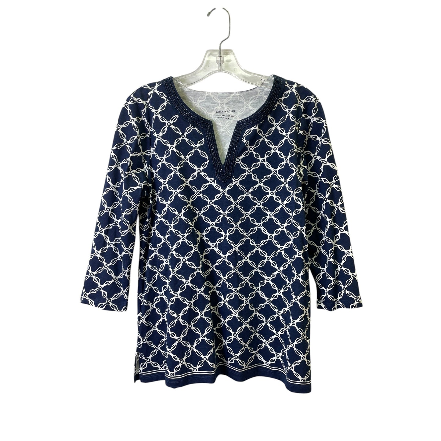 TOP LS by CHARTER CLUB In BLUE, Size: M