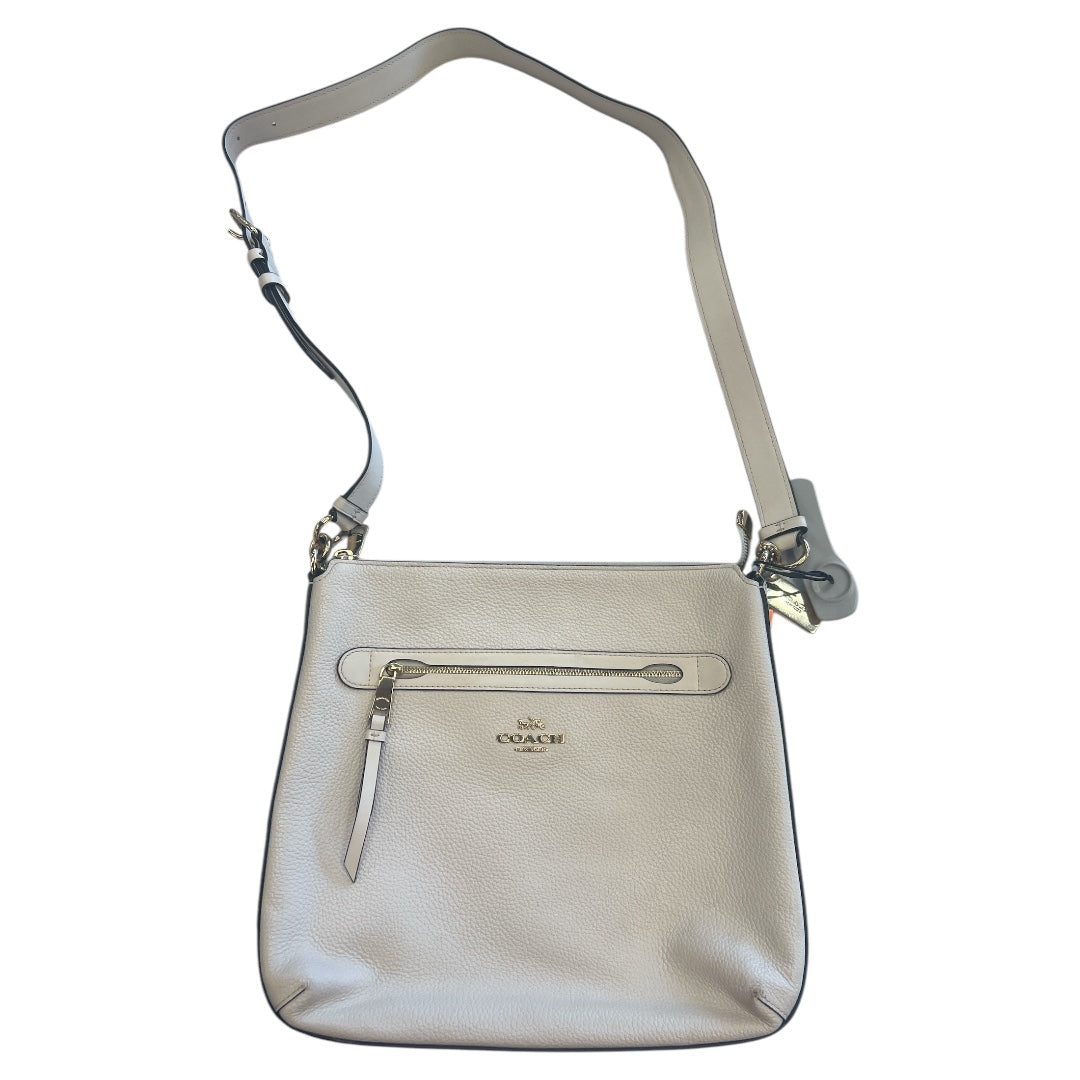 Crossbody Designer By Coach In Cream, Size:Large