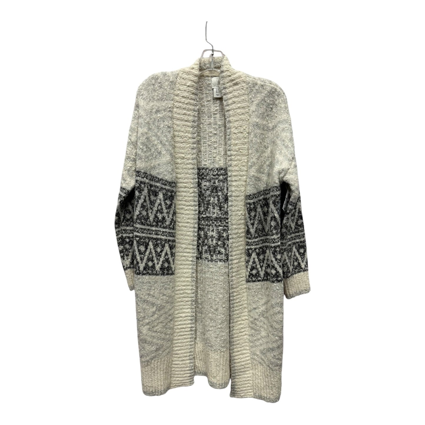 SWEATER CARDIGAN by JOIE In CREAM & GREY, Size: S