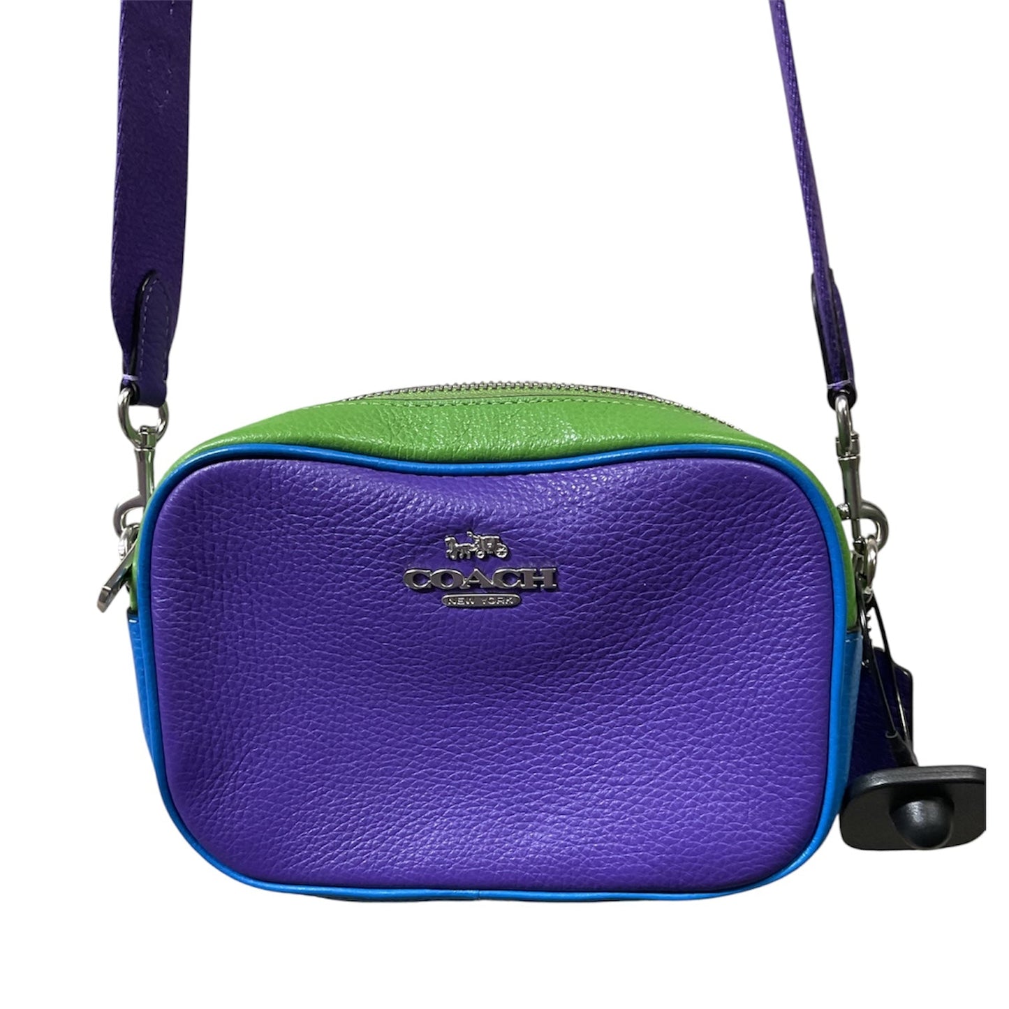 Handbag Designer By Coach In Blue & Purple, Size:Small