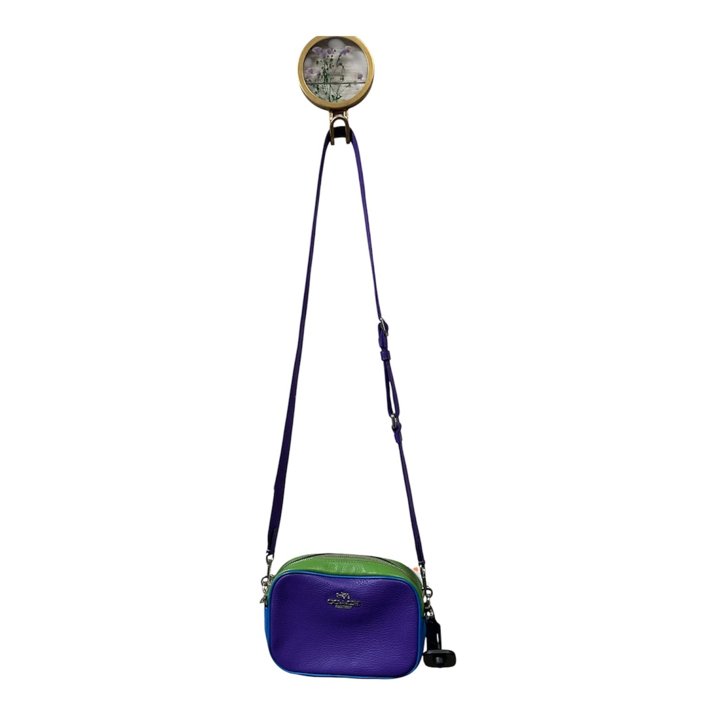 Handbag Designer By Coach In Blue & Purple, Size:Small