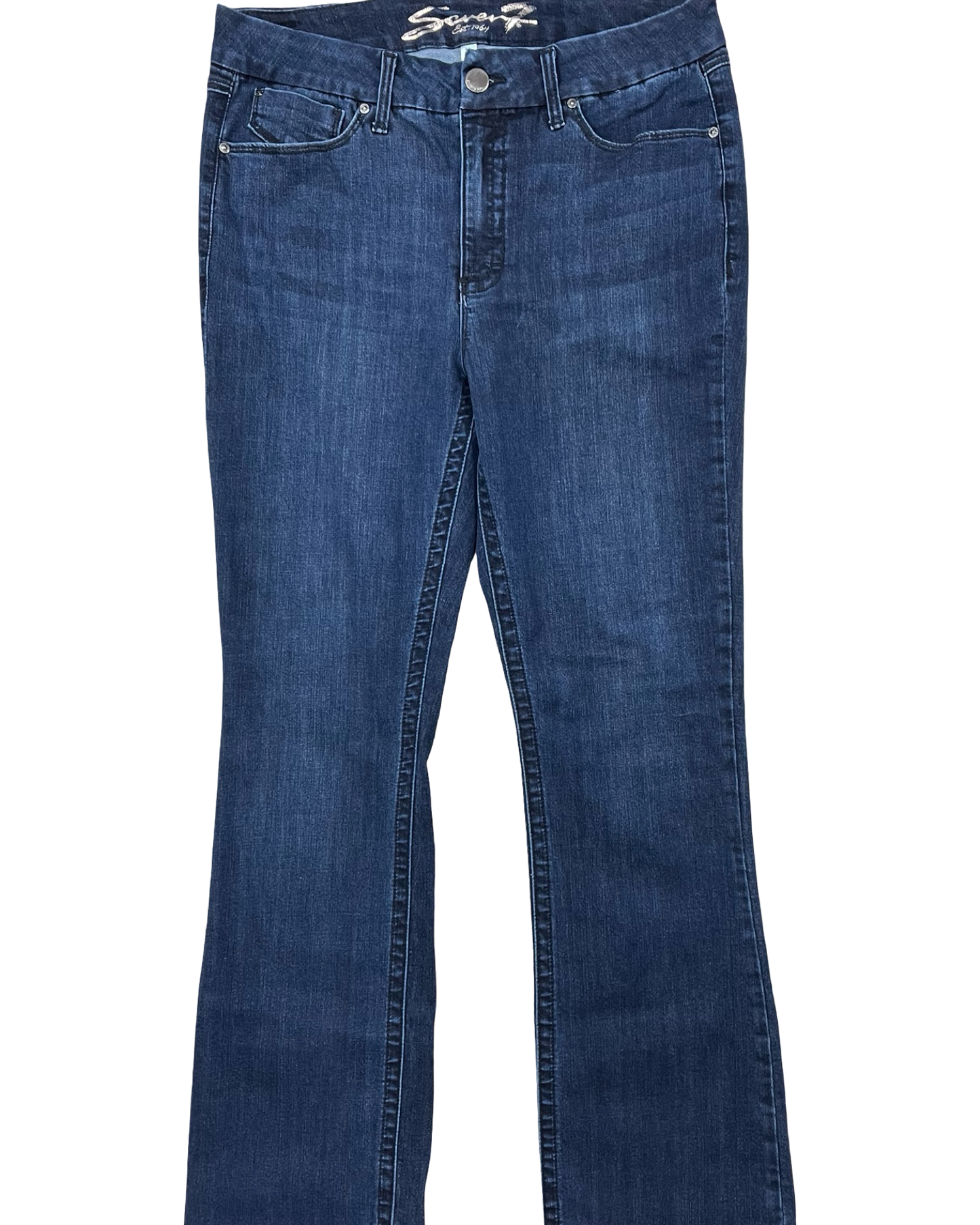 Jeans Boot Cut By Seven 7 In Blue Denim, Size:14