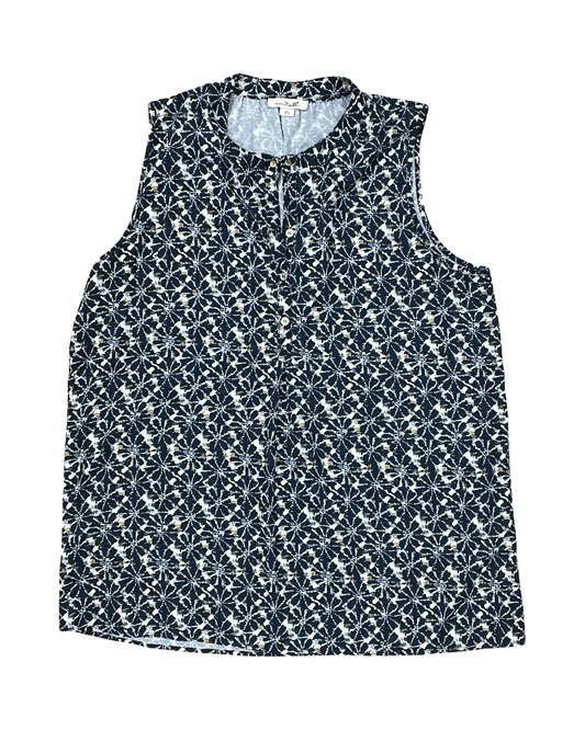 Top Sleeveless By Simply Noelle In Navy, Size:1X