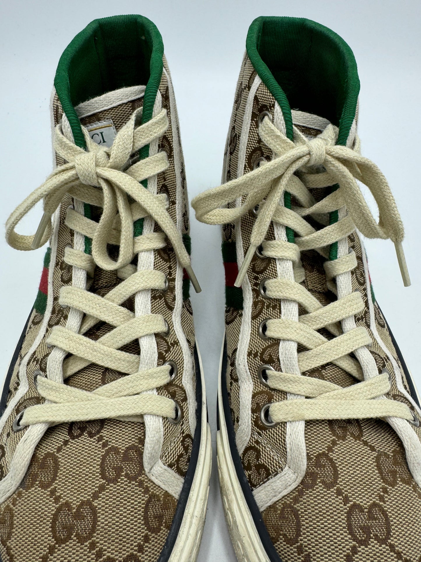 Gucci High Top GG Luxury Designer Sneaker In Size: 8 (38)