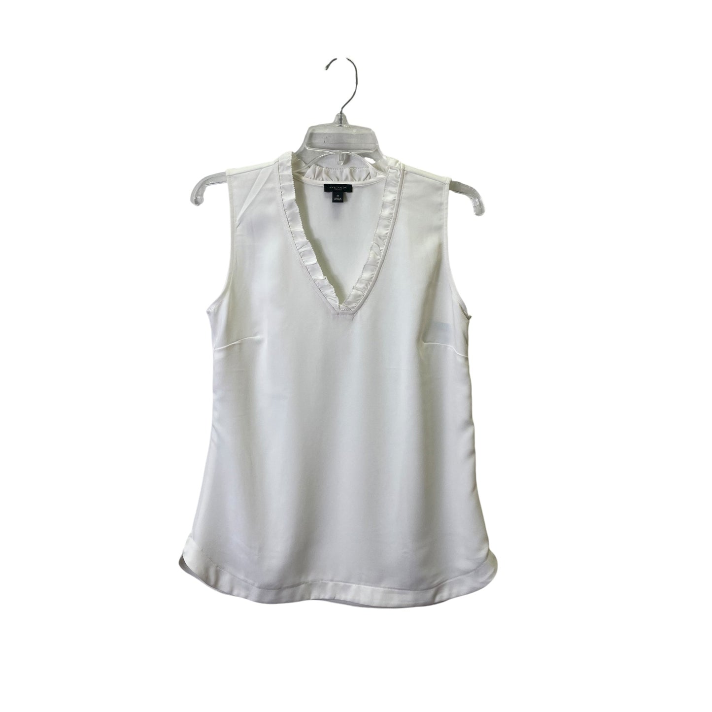 Top Sleeveless Basic By Ann Taylor In Cream, Size:Xs