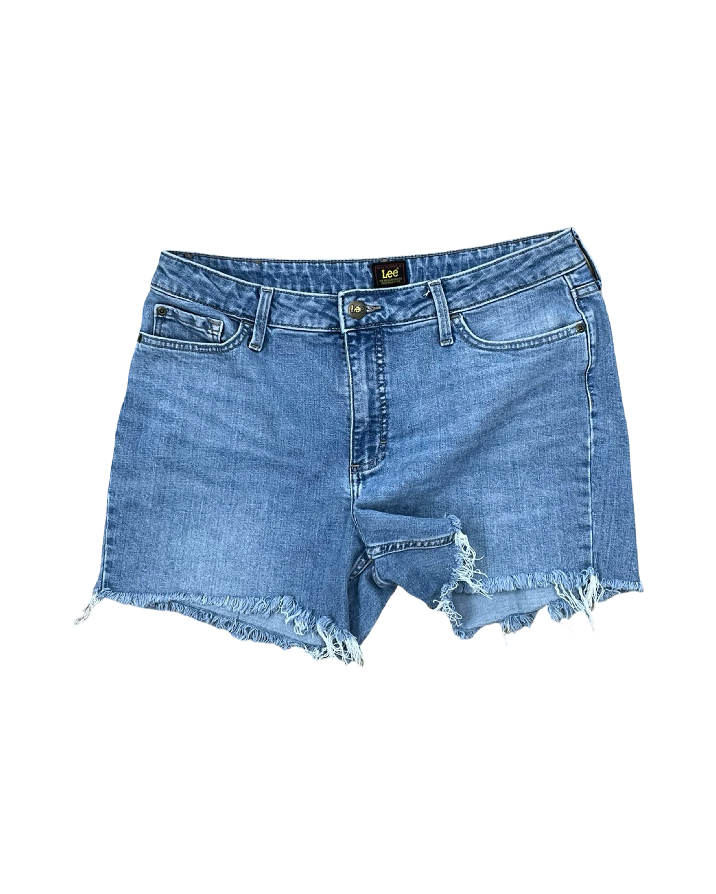 Shorts By Lee In Blue Denim, Size:14