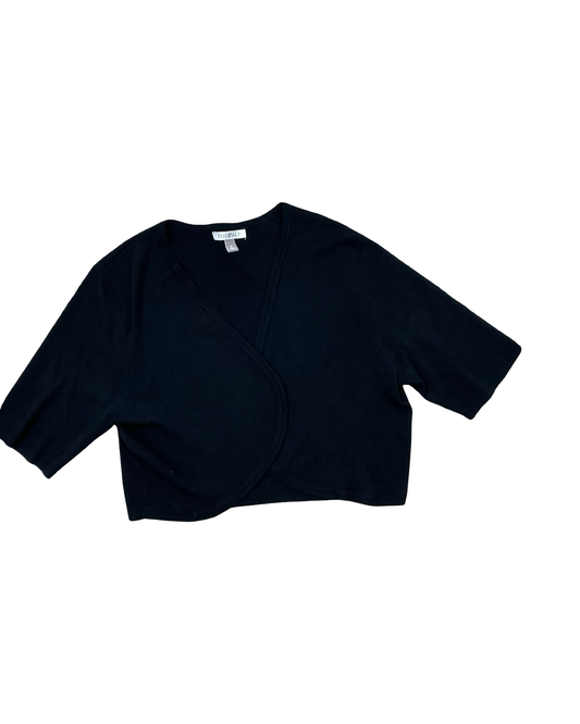 Cardigan By Roz And Ali In Black, Size:Xl