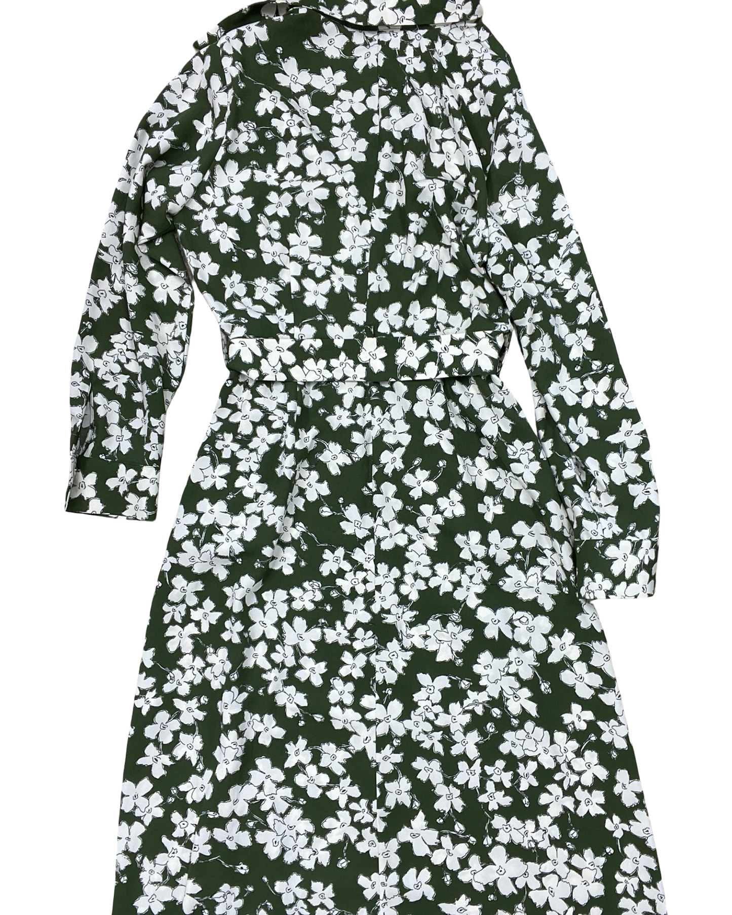 Dress Casual Maxi By Zara In Cream & Green, Size:M