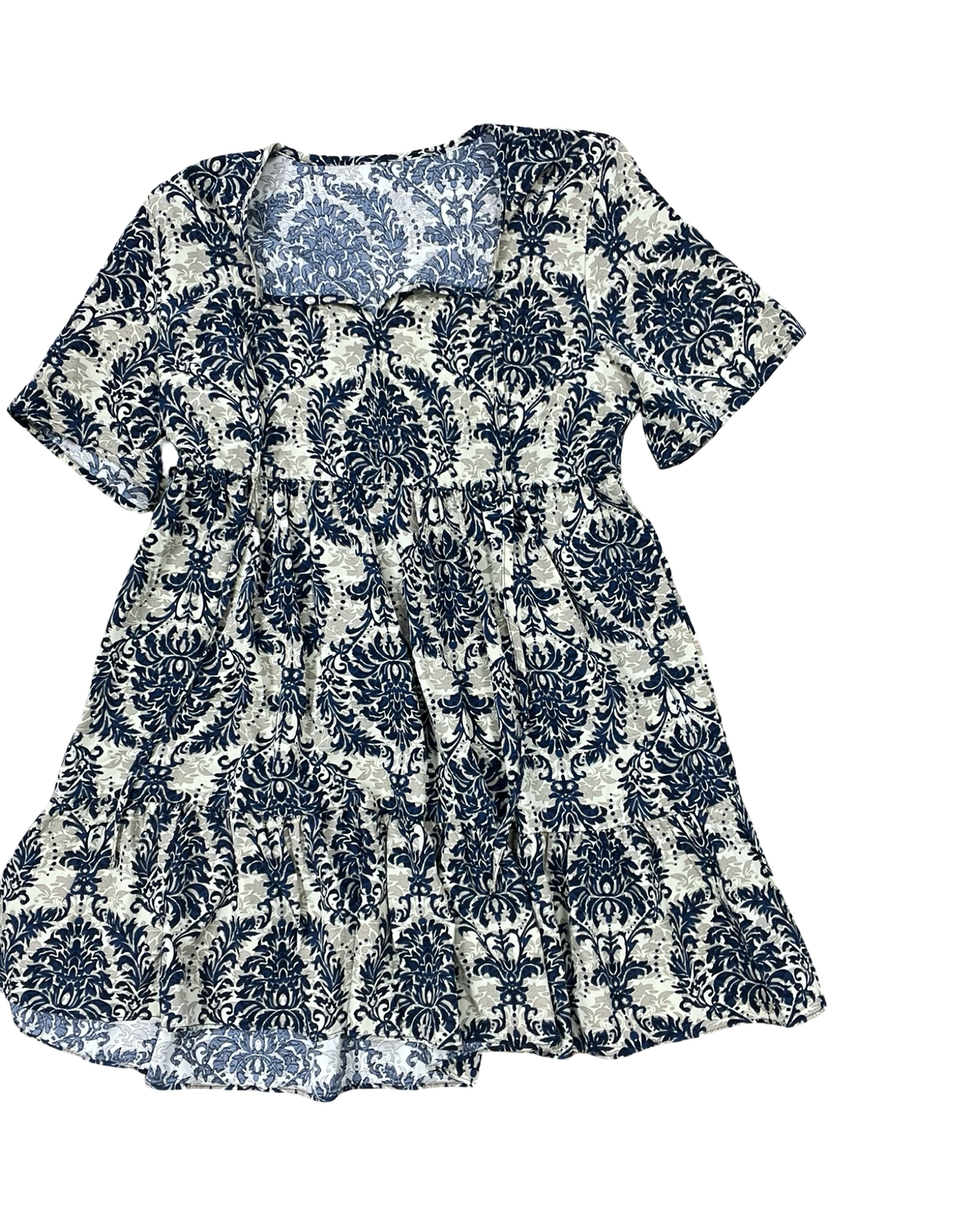 Dress Work By Clothes Mentor In Blue & Tan, Size:L