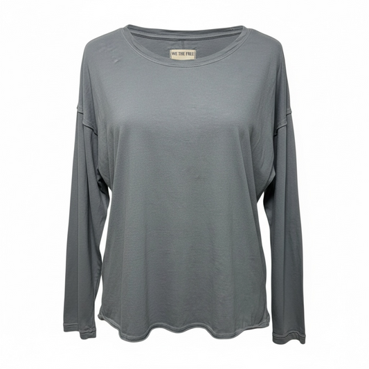 Nina Long-Sleeve Tee By We The Free In Grey, Size: XS