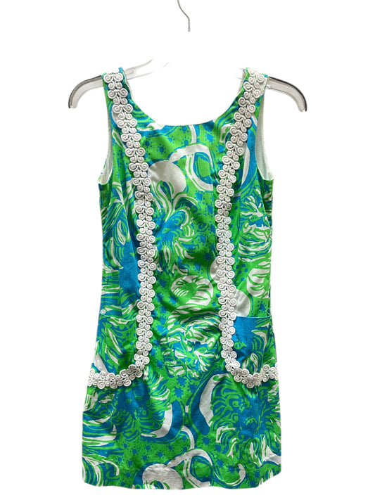 Dress Designer By Lilly Pulitzer In Blue & Green, Size:2