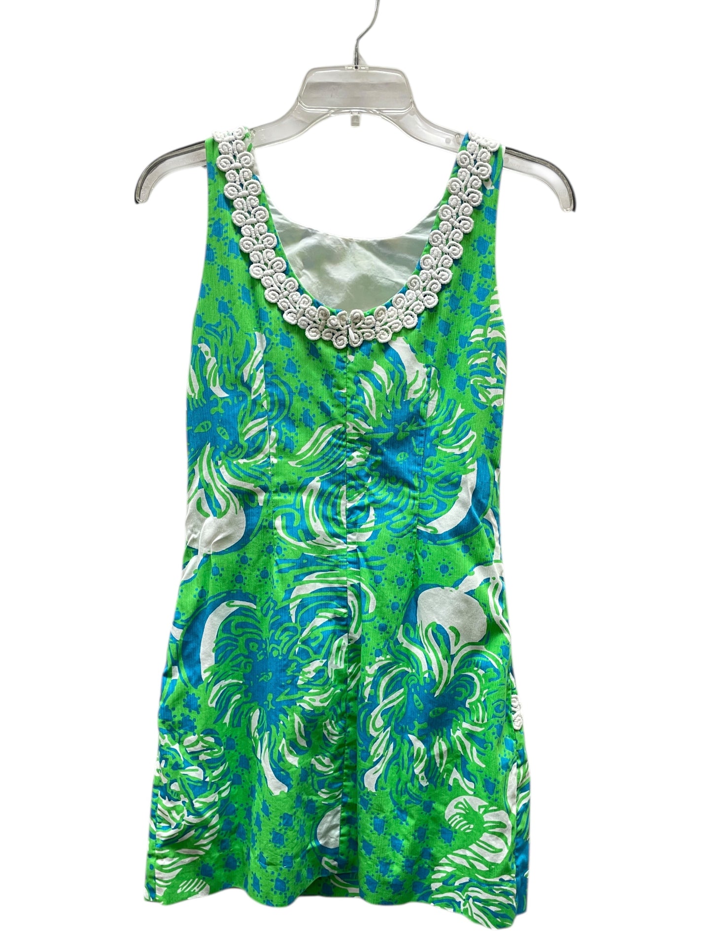 Dress Designer By Lilly Pulitzer In Blue & Green, Size:2