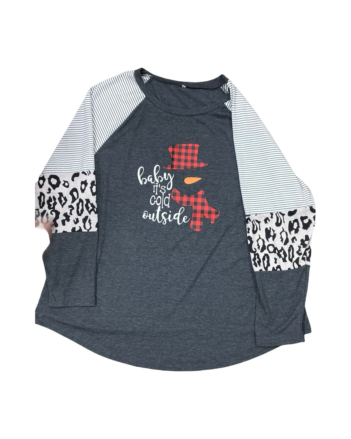 Top Ls By Clothes Mentor In Grey & White, Size:3X