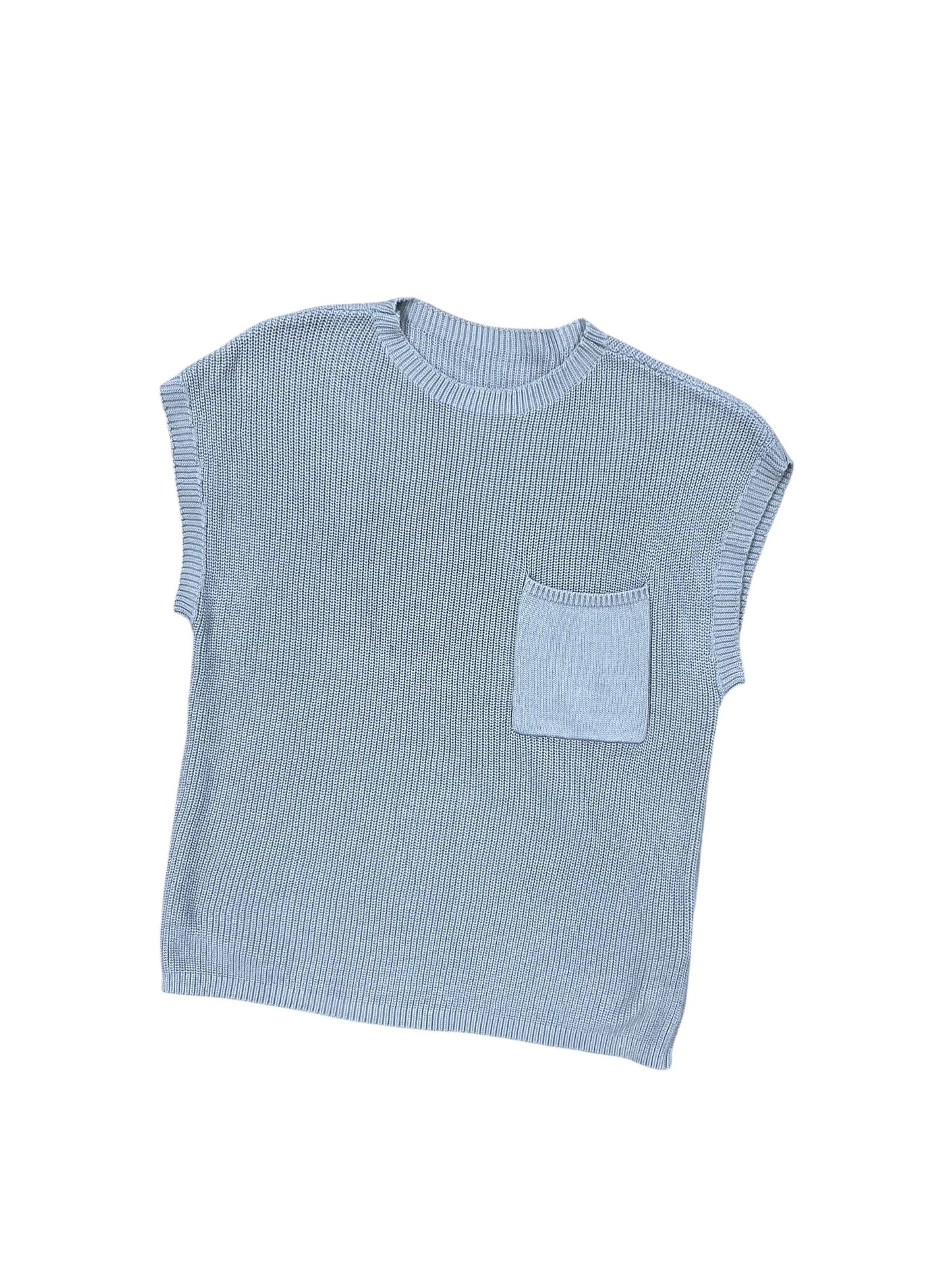 Sweater Ss By Clothes Mentor In Grey, Size:M