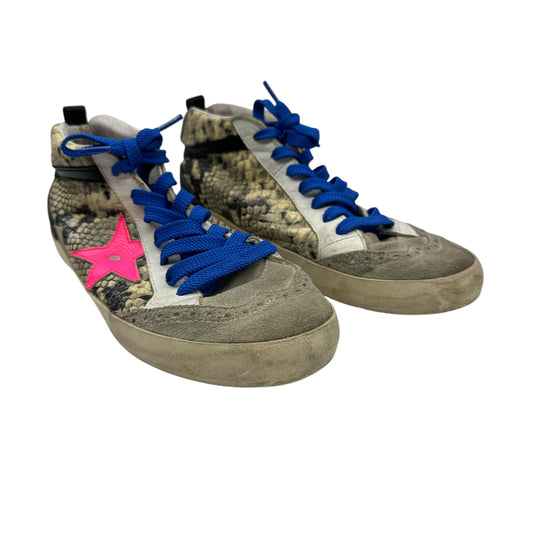 Shoes Luxury Designer By Golden Goose In Snakeskin Print, Size:8.5