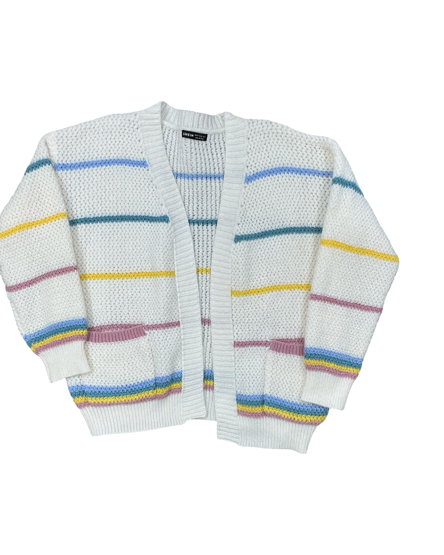Cardigan By Shein In White, Size:M