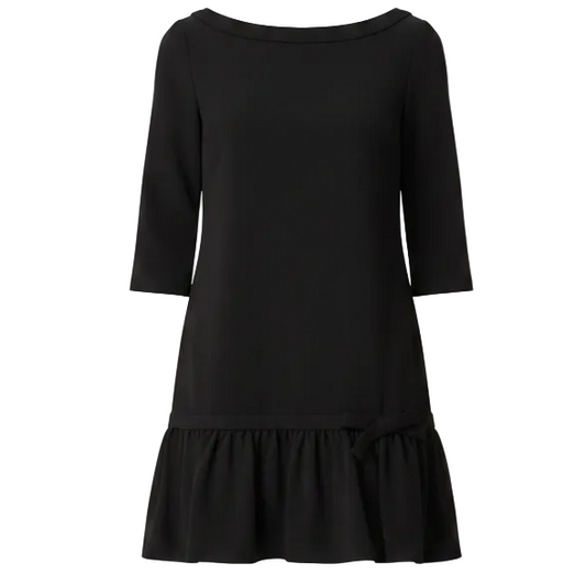 Arlen Ponte Drop Waist Bow Dress Designer By Kate Spade In Black, Size: 4