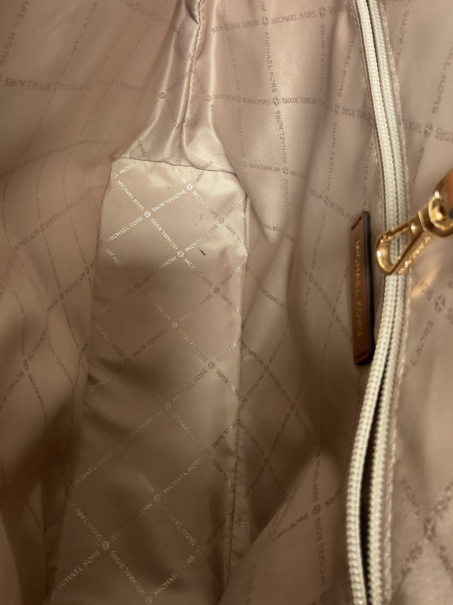 Handbag Designer By Michael Kors In Brown, Size:Large