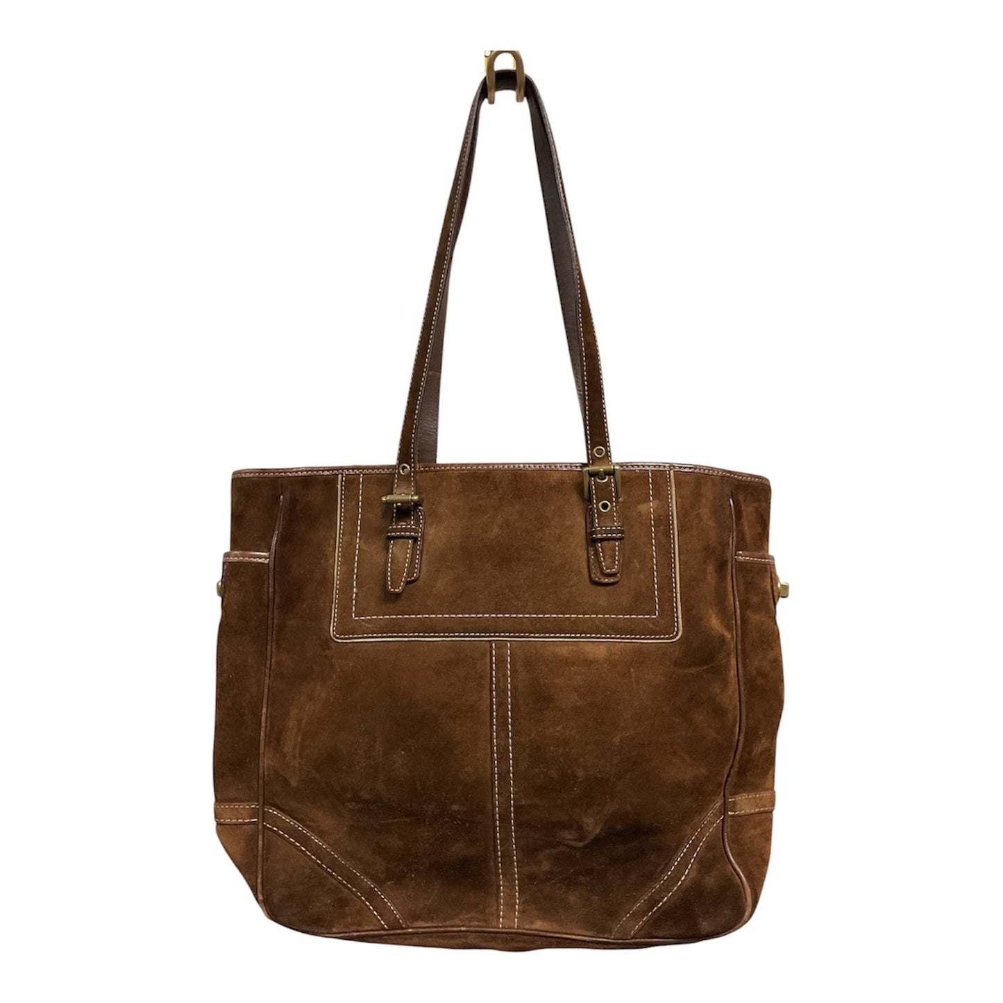 Handbag Designer By Coach In Brown, Size:Large