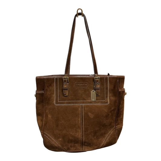 Handbag Designer By Coach In Brown, Size:Large