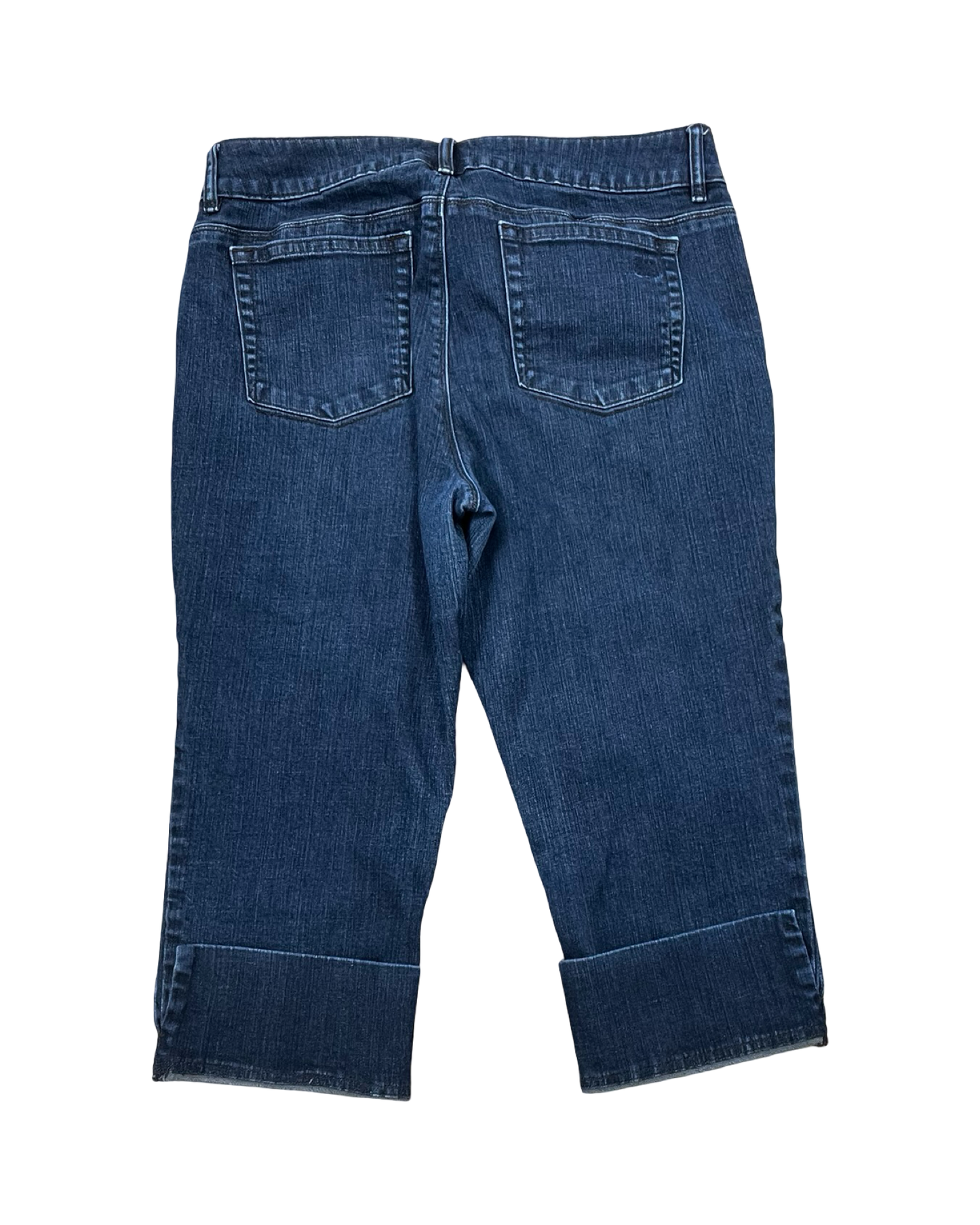 Jeans Cropped By Simply Vera In Blue Denim, Size:14