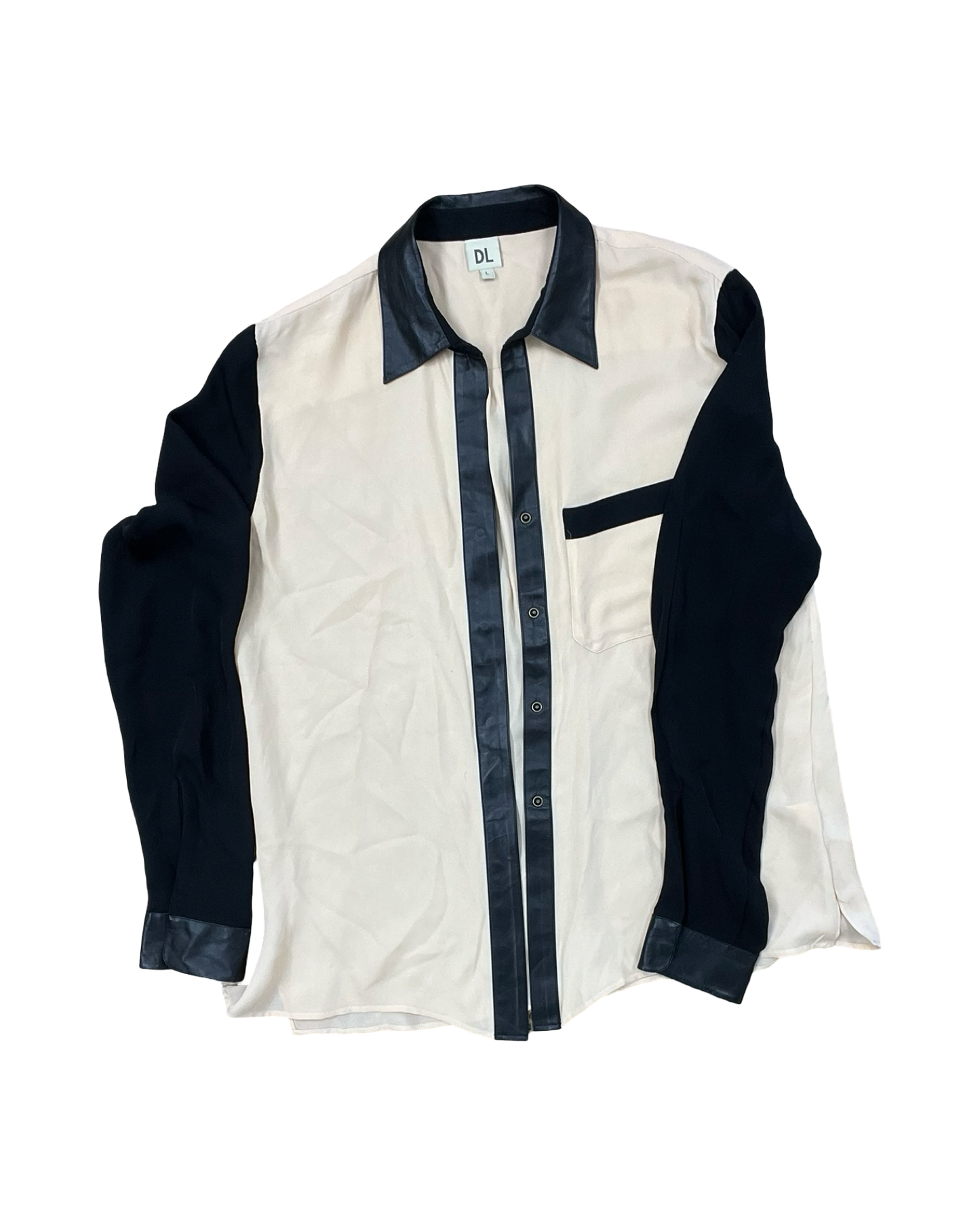 Top Ls By Clothes Mentor In Black & Tan, Size:L