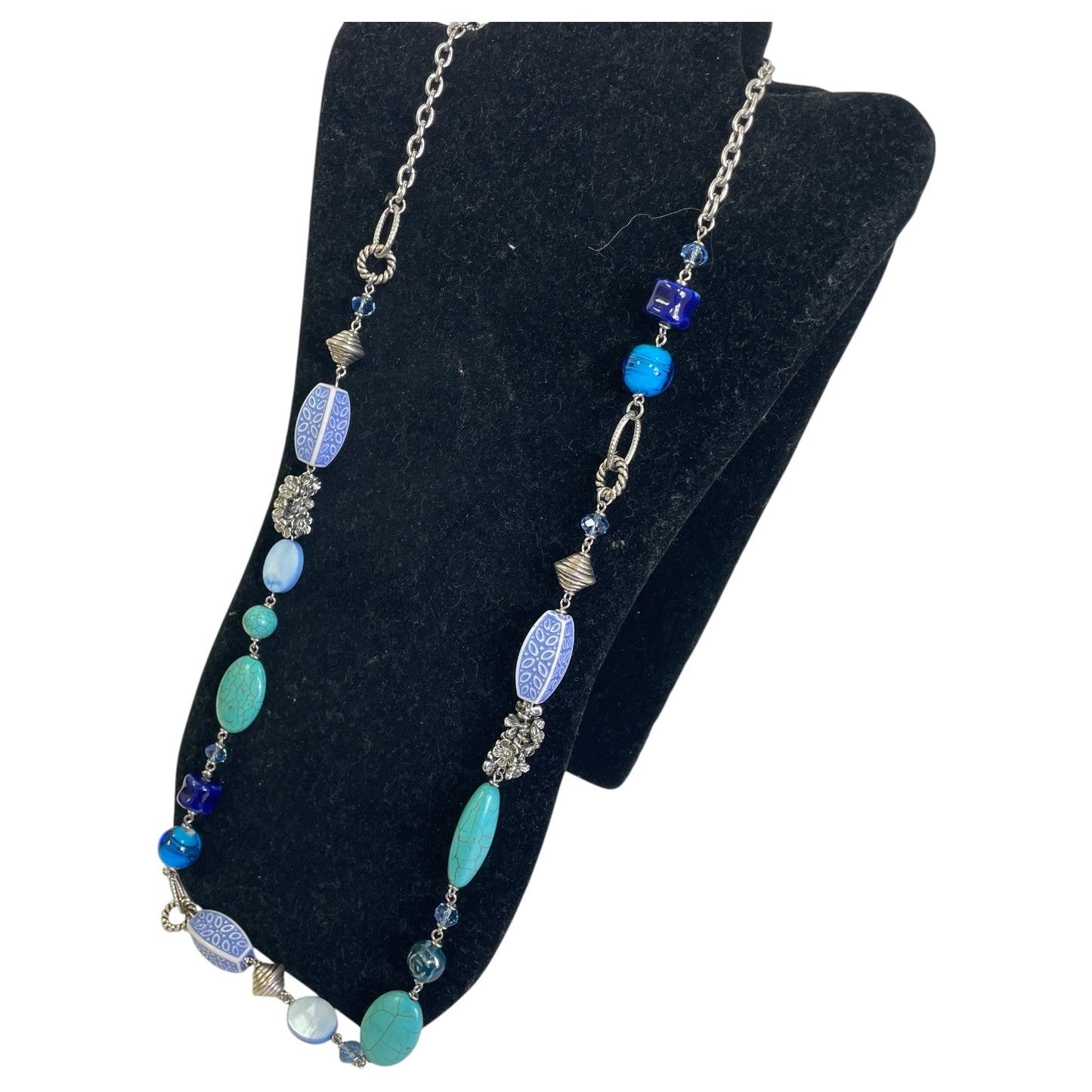 NECKLACE CHAIN by PREMIER DESIGNS In BLUE & SILVER