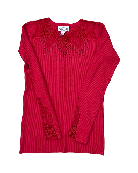 Sweater By Clothes Mentor In Red, Size:S